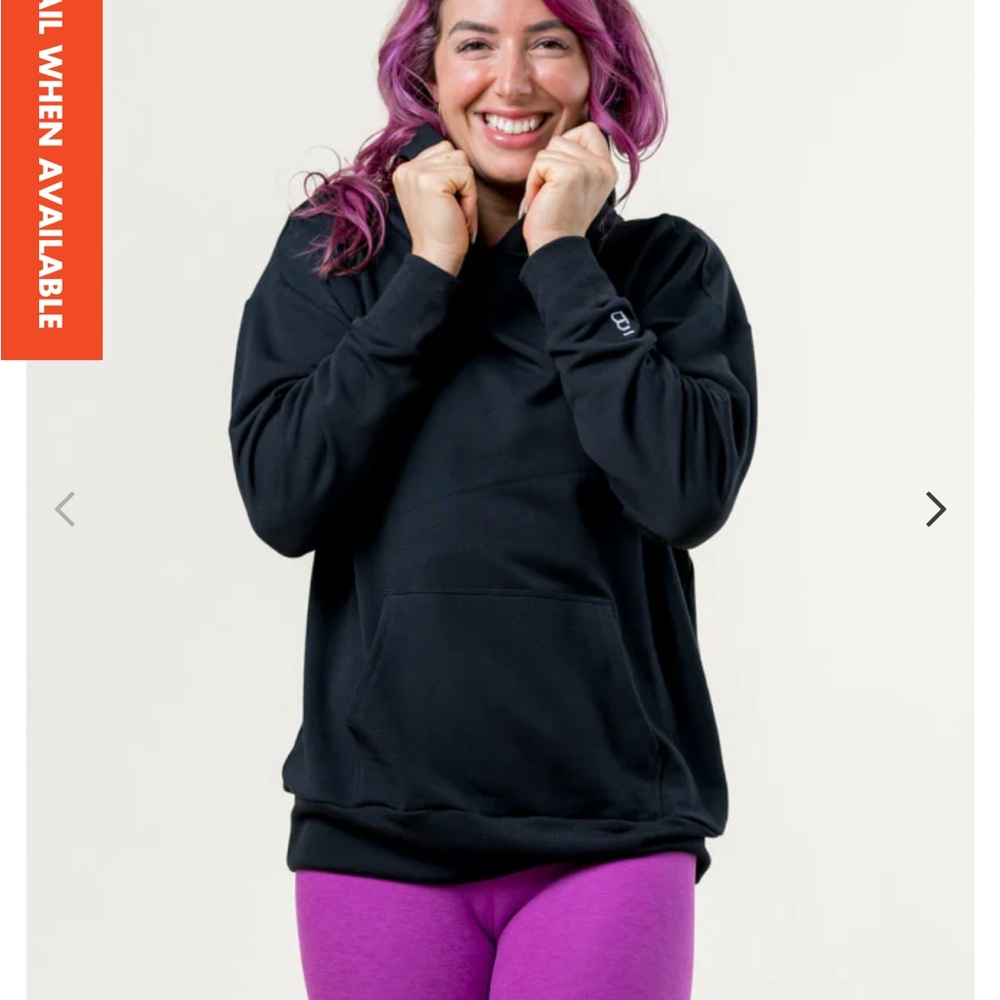 Barre3 Beyond Yoga Black Oversized Relaxed Hoodie